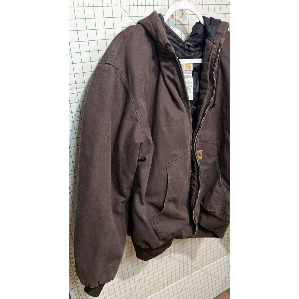 Carhartt J280 Sandstone Sierra Jacket Brown Duck Canvas Quilted Lining XL - Picture 3 of 10